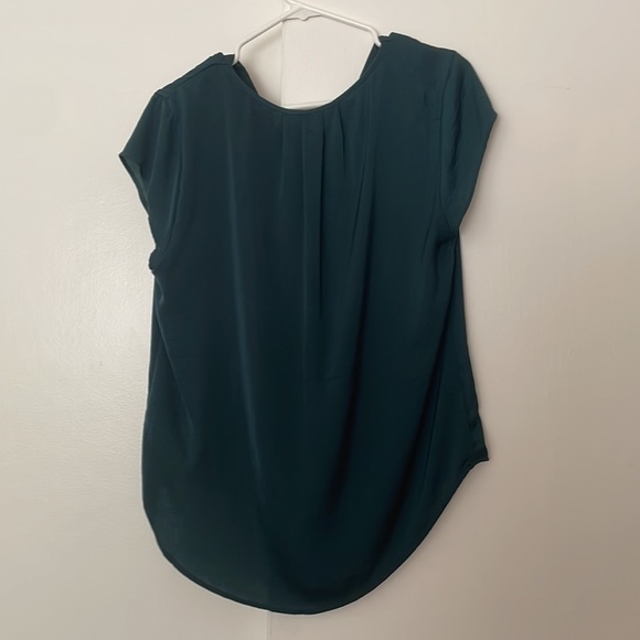 H&M Cap Sleeve V-neck Blouse in Forest Green - Picture 4 of 5